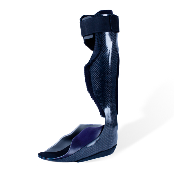 Carbon fibre Ankle Foot Orthoses in blue