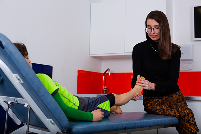 Paediatric foot assessment with Senior Orthotist Anna Courtney