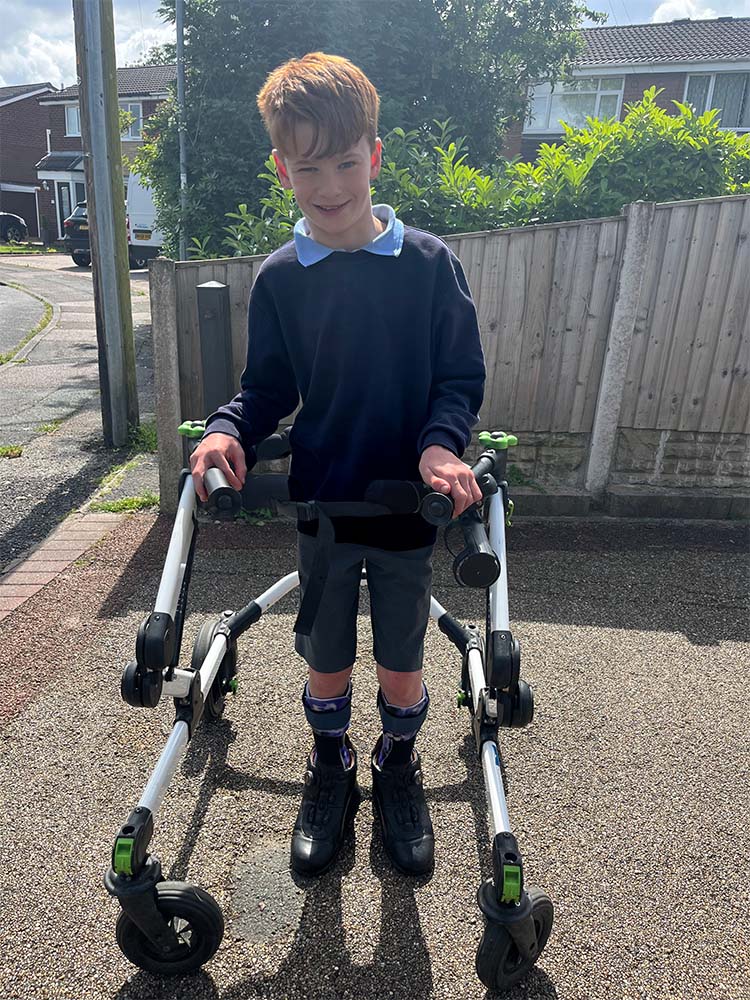 Cerebral Palsy patient with new Ankle Foot Orthoses from the London Orthotic Consultancy's Manchester clinic